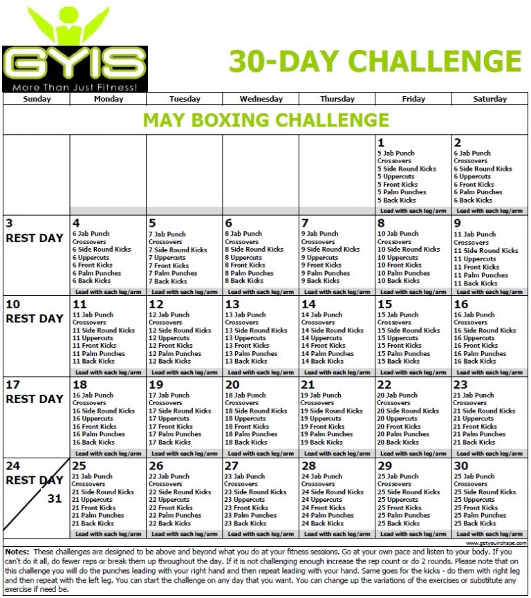 30 Day Boxing Challenge May 20